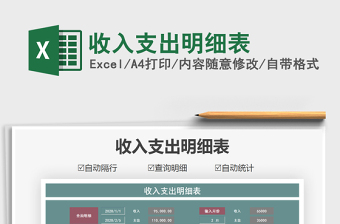 2021年收入支出明細(xì)表