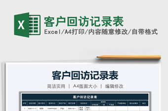 2021年客戶回訪記錄表