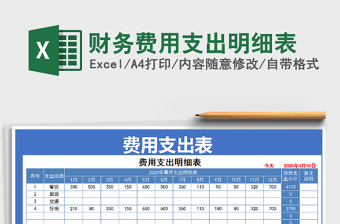 2022年財(cái)務(wù)費(fèi)用支出明細(xì)表免費(fèi)下載