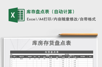 2021年庫存盤點表（自動計算）免費下載