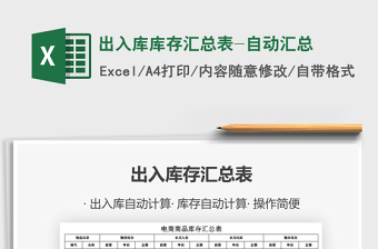 2021年出入庫(kù)庫(kù)存匯總表-自動(dòng)匯總