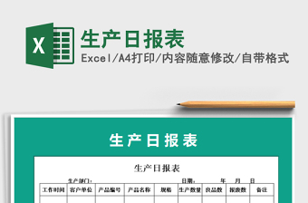 2021年生產(chǎn)日?qǐng)?bào)表