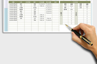 2021年日常理財出納收支表