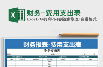 2021年財務(wù)-費用支出表免費下載