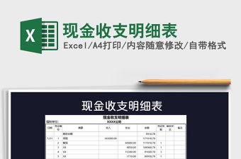 2022年現金收支明細表