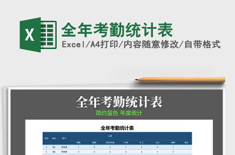 2021年全年考勤統(tǒng)計(jì)表