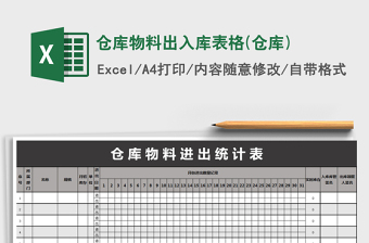 2022年倉(cāng)庫(kù)物料出入庫(kù)表格(倉(cāng)庫(kù))免費(fèi)下載