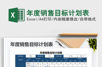 2021年年度銷售目標(biāo)計(jì)劃表