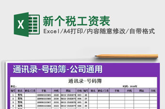 2021年新個(gè)稅工資表