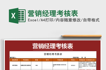 2021年?duì)I銷經(jīng)理考核表免費(fèi)下載