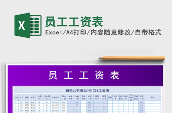 2022年員工工資表免費下載