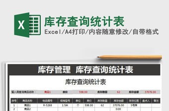 2022年庫存查詢統計表