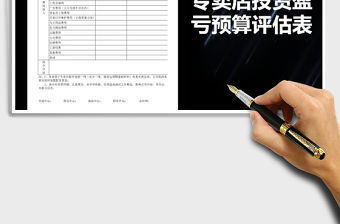 2021年投資盈虧預(yù)算評估表免費(fèi)下載