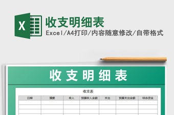 2022年收支明細(xì)表免費(fèi)下載