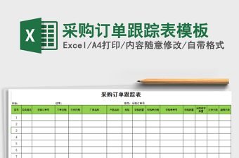 2022采购订单跟踪表模板