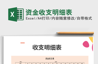 2021年資金收支明細表免費下載