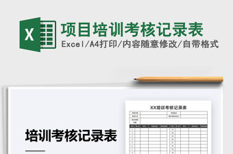 2021年項目培訓考核記錄表