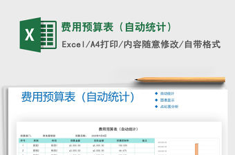 2021年費(fèi)用預(yù)算表（自動統(tǒng)計(jì)）