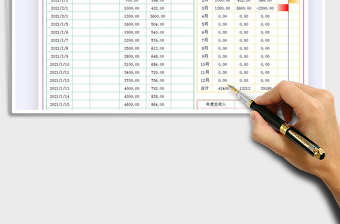 2021年收支明细表-每月统计