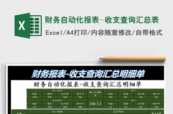2021年財(cái)務(wù)自動化報(bào)表-收支查詢匯總表