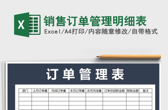 2022年銷售訂單管理明細表免費下載