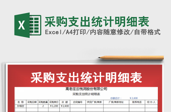 2022年采購支出統(tǒng)計明細表