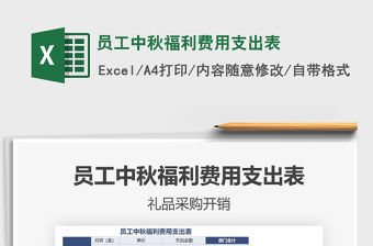 2021年員工中秋福利費用支出表