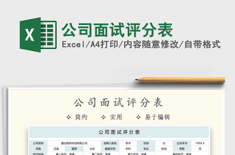 2021年公司面試評(píng)分表