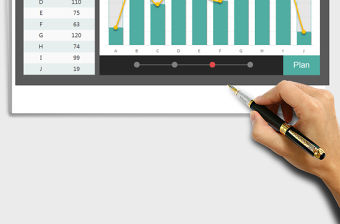 2022年圖表模板-綠色柱形圖設計（自由編輯）免費下載