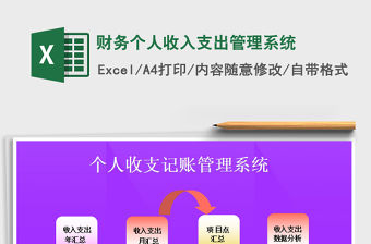 2022年財務個人收入支出管理系統(tǒng)免費下載