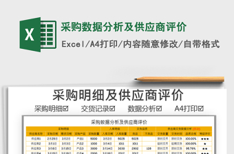 2021年采購數(shù)據(jù)分析及供應(yīng)商評價