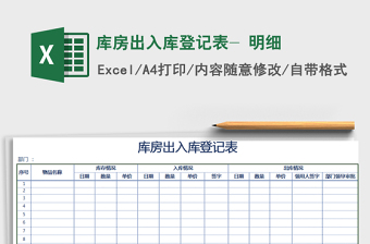 2021年庫房出入庫登記表- 明細(xì)免費(fèi)下載