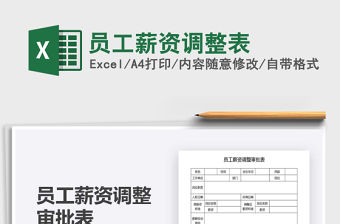 2021年員工薪資調整表