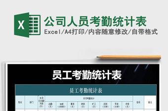 2021年公司人員考勤統(tǒng)計(jì)表