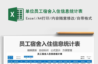 2021年單位員工宿舍入住信息統(tǒng)計(jì)表