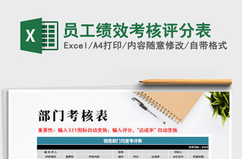 2021年員工績效考核評分表
