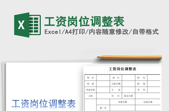 2021年工資崗位調(diào)整表免費(fèi)下載