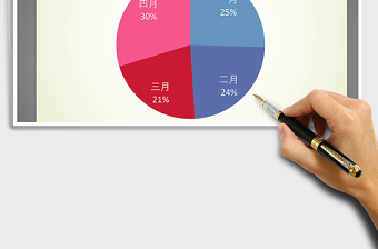 2021年紅藍(lán)相間系列之餅圖免費(fèi)下載
