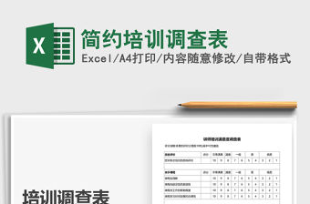 2021年簡約培訓調查表