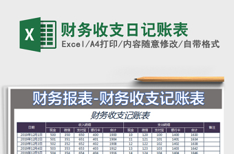 2021年財(cái)務(wù)收支日記賬表