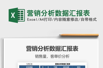 2021年營銷分析數(shù)據(jù)匯報表