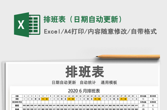 2021年排班表（日期自動更新）