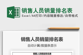 2021年銷售人員銷量排名表