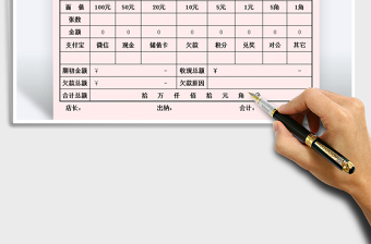 2021年商場收銀收款盤點單