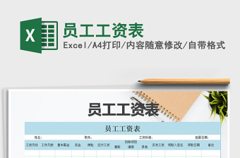 2022年員工工資表免費下載