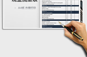 2022年現金流量表格模板（帶公式）