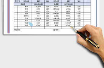2022年收支管理表-自動合計免費下載