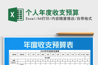 2022年個(gè)人年度收支預(yù)算