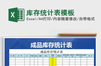 2021年庫存統(tǒng)計表模板免費下載