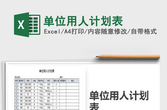 2022年單位用人計劃表免費下載